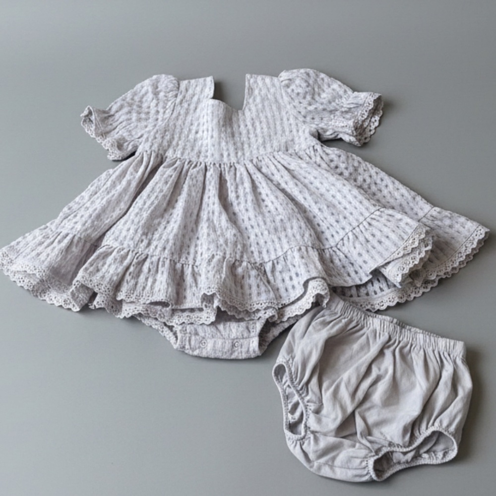 Noralee dress and bloomers for 12mo. Pristine condition.